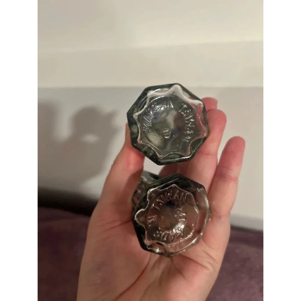 Hand Painted Floral Salt and Pepper Glass Shakers